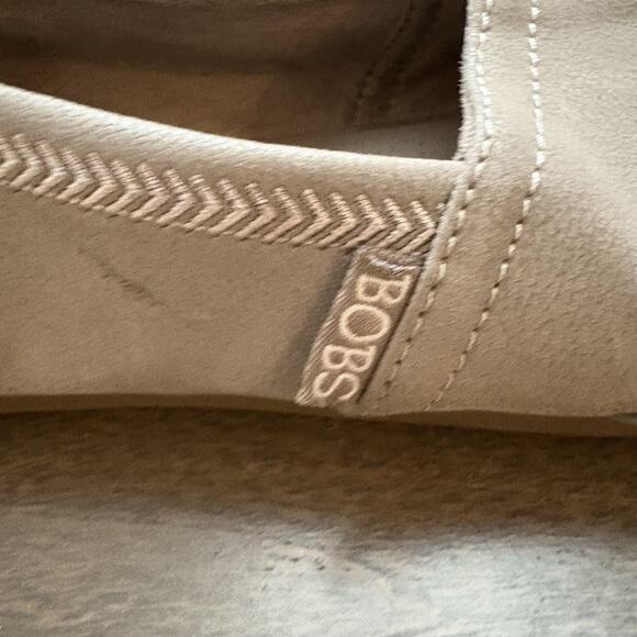 BOBS Skechers Shoes Women Size 9 Taupe Slip On Loafers Memory Foam Comfort - Picture 4 of 11